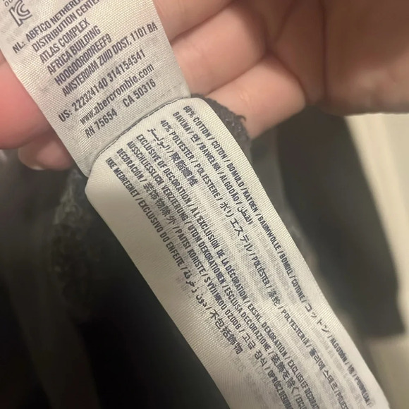 Abercrombie Kids size XL light sweater super soft dark grey Y2K - Picture 5 of 5